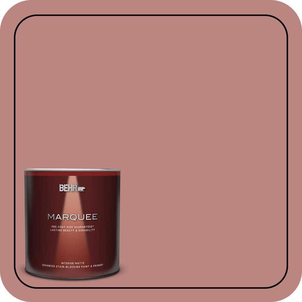 BEHR MARQUEE 1 qt. #S150-4 Red Clover One-Coat Hide Matte Interior Paint & Primer