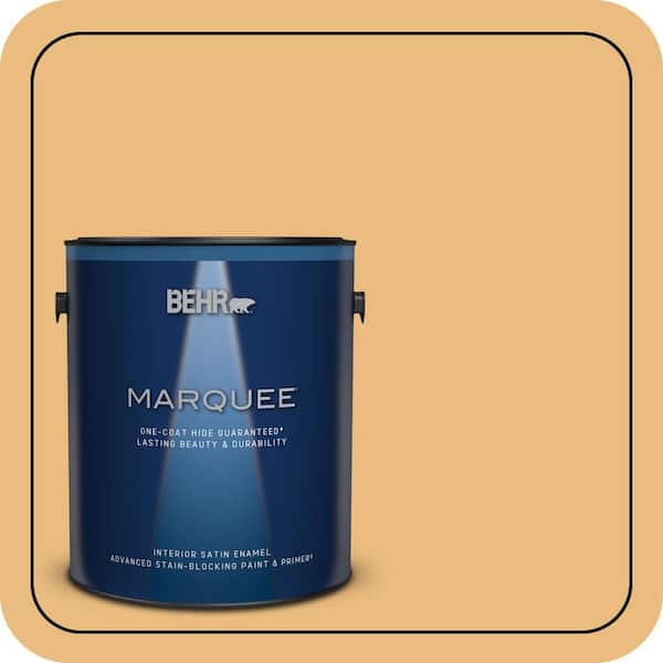 BEHR PREMIUM PLUS #310D-4 Gold Buff Enamel Interior/Exterior Paint & Primer Color Sample (3)
