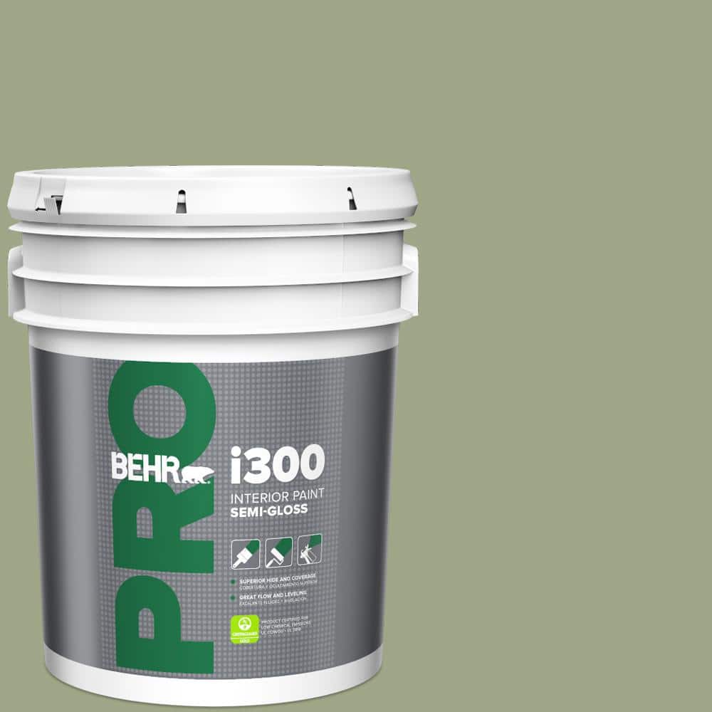 BEHR PRO 5 gal. #PPU11-07 Clary Sage Semi-Gloss Interior Paint