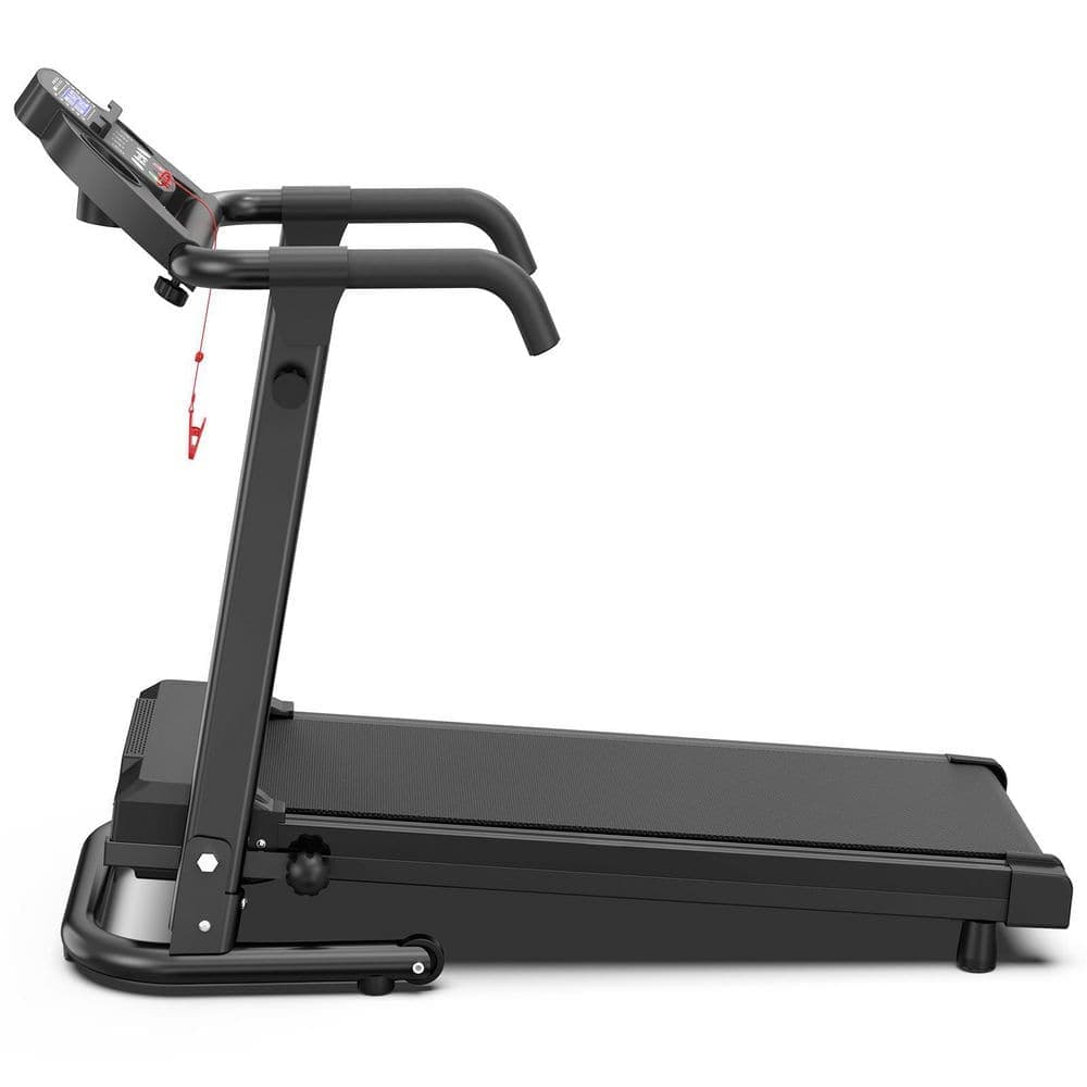 Tidoin 2.5 HP Black Metal Foldable Electric Treadmill with Safety Key, LED Display, APP control and Inclines (3)