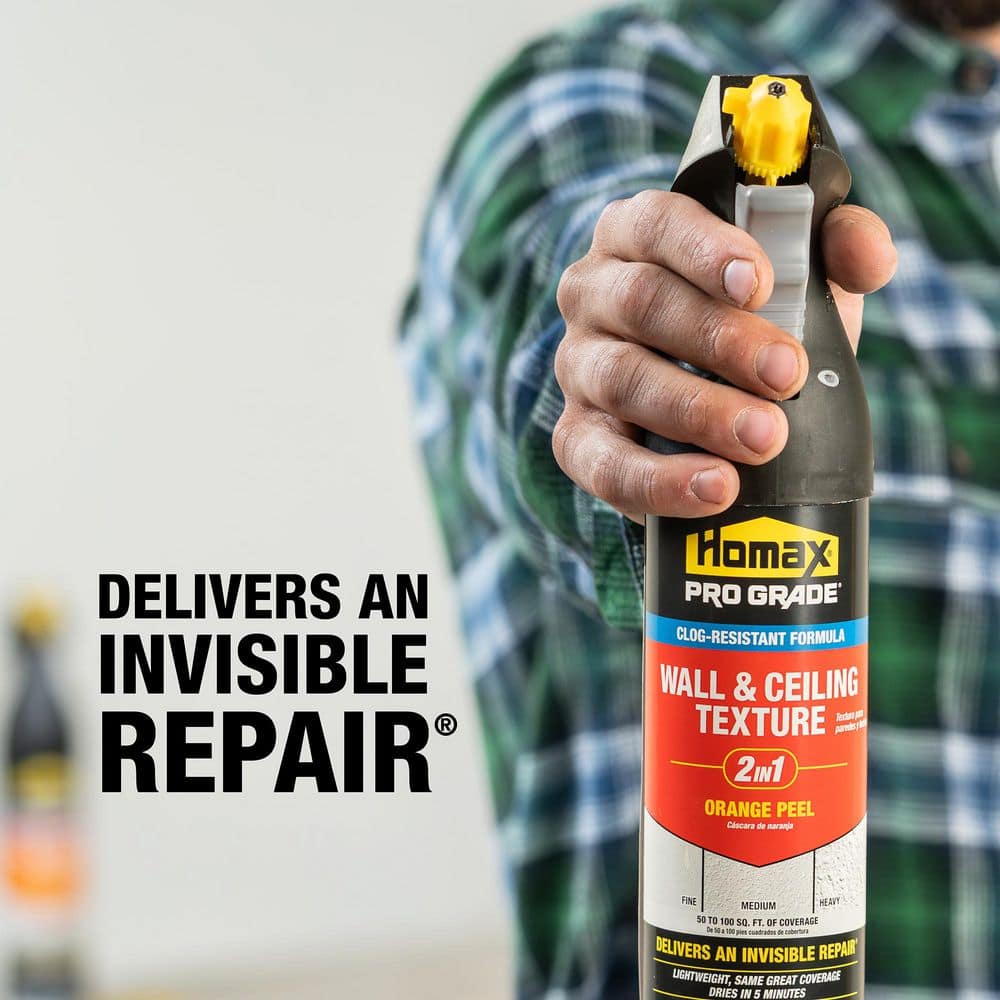 Homax Pro Grade 16 oz. 2-in-1 Orange Peel Interior Wall and Ceiling Oil Based Texture Spray (2)