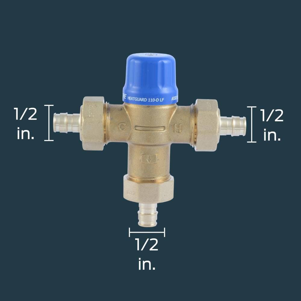 Cash Acme . Heatguard 110-D PEX-A Expansion Temperature Actuated Thermostatic Mixing Valve (2)