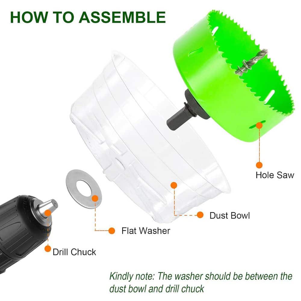 Unbranded Bi-Metal 4-1/4 in. Hole Saw for 4 Recessed Can Lights with Dust Bowl Green (2)