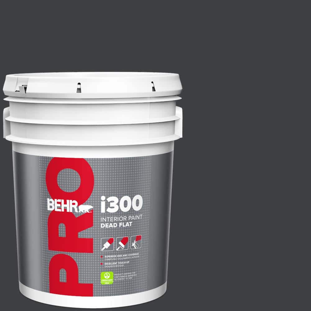 BEHR PRO 5 gal. #HDC-MD-04 Totally Black Dead Flat Interior Paint (1)