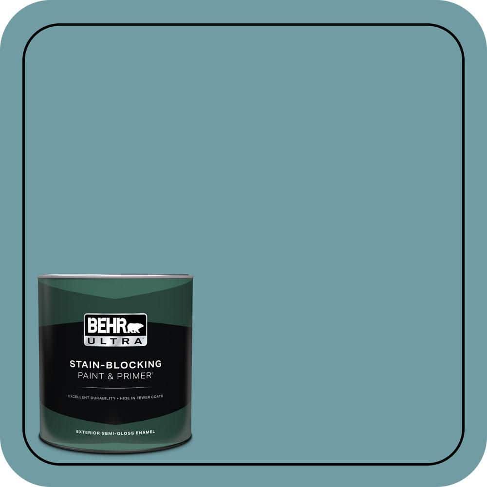 BEHR ULTRA 1 qt. #PPU13-07 Voyage Semi-Gloss Enamel Exterior Paint & Primer