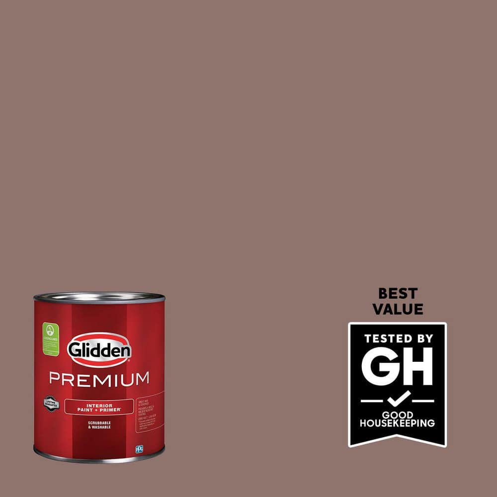 Glidden Premium 1 qt. PPG1016-6 Woodchuck Eggshell Interior Latex Paint (1)
