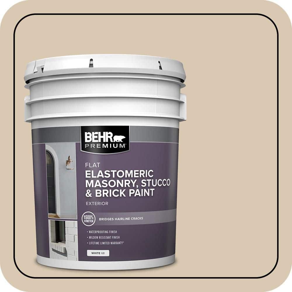 BEHR PREMIUM 5 gal. #MS-41 Sandstone Beige Elastomeric Masonry, Stucco and Brick Exterior Paint (1)