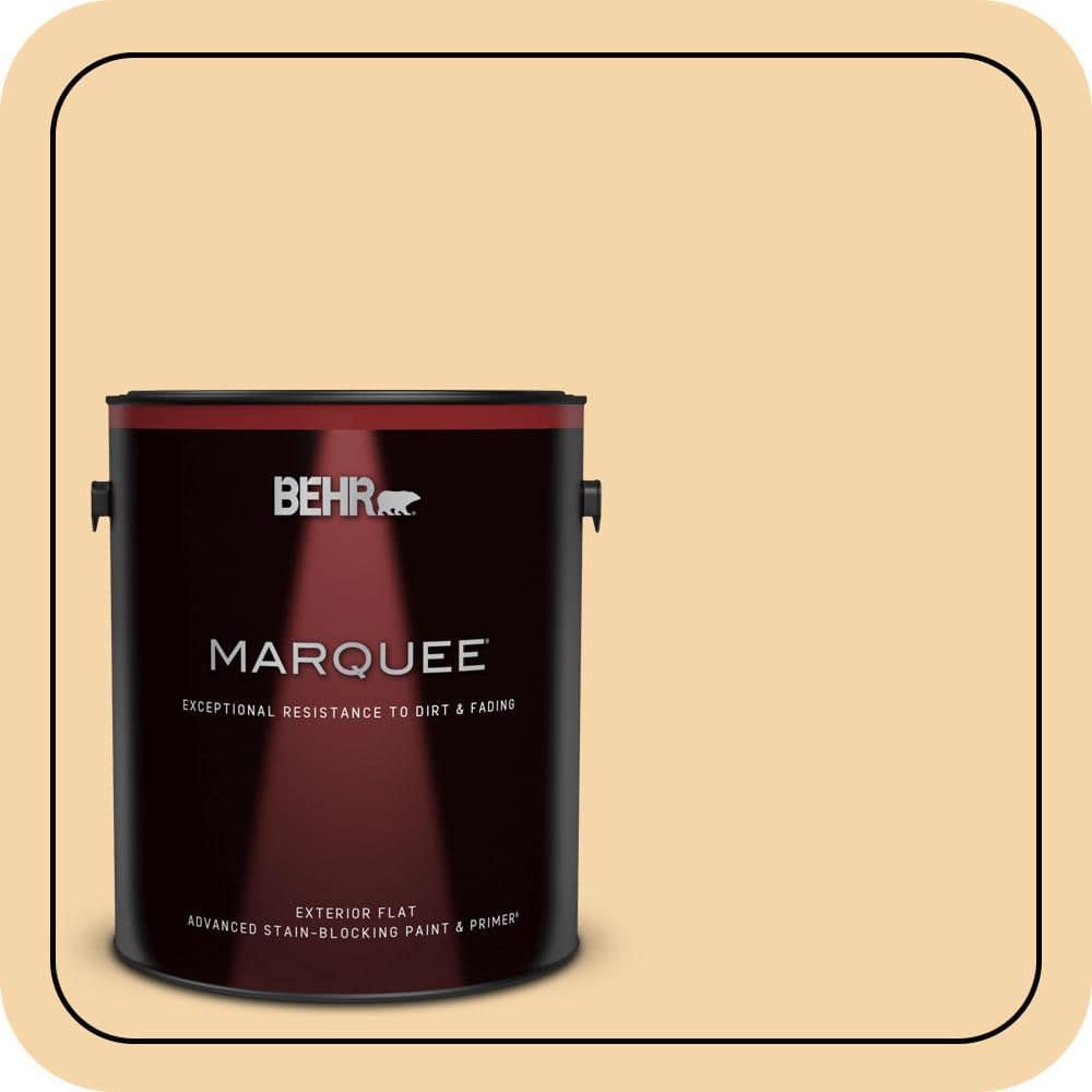 BEHR MARQUEE 1 gal. #PPU6-08 Pale Honey Flat Exterior Paint & Primer (1)