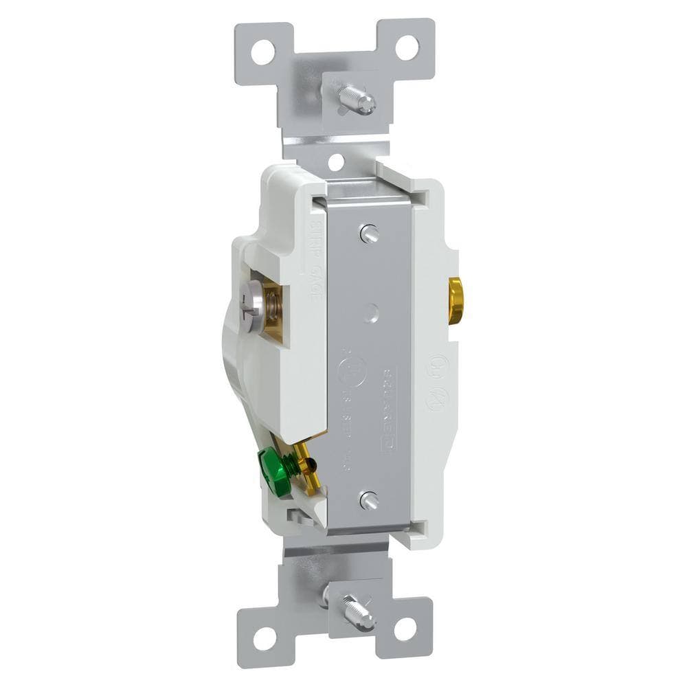 Square D 20 Amp 125-Volt Tamper Resistant Heavy Duty Single Outlet, Matte White (3)