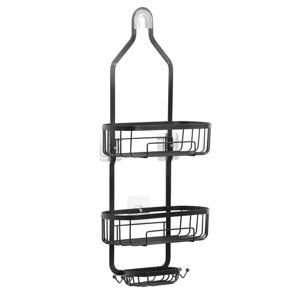 Unbranded Shower Caddy 3-Tier Hanging Bathroom Shower Storage Cosmetic/Cabinet Organization Shelves Rack Matt Black