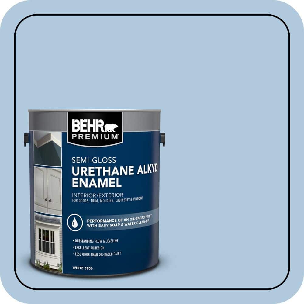 BEHR PREMIUM 1 gal. #M510-2 Life At Sea Urethane Alkyd Semi-Gloss Enamel Interior/Exterior Paint