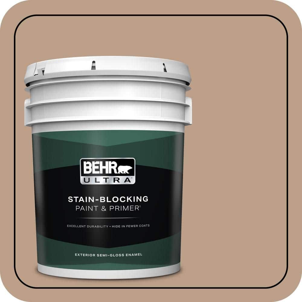BEHR ULTRA 5 gal. #N240-4 Sierra Semi-Gloss Enamel Exterior Paint & Primer