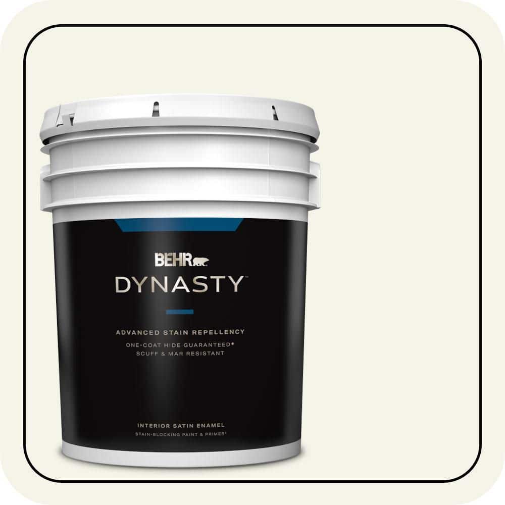 BEHR DYNASTY 5 gal. #W-F-700 Moon Rise Satin Enamel Interior Stain-Blocking Paint & Primer