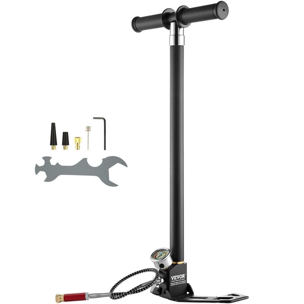 VEVOR PCP Hand Pump 4 Stage 30Mpa 4500 PSI High Pressure PCP Air Rifile Filling Stirrup Pump for Airguns Scuba Tank (1)