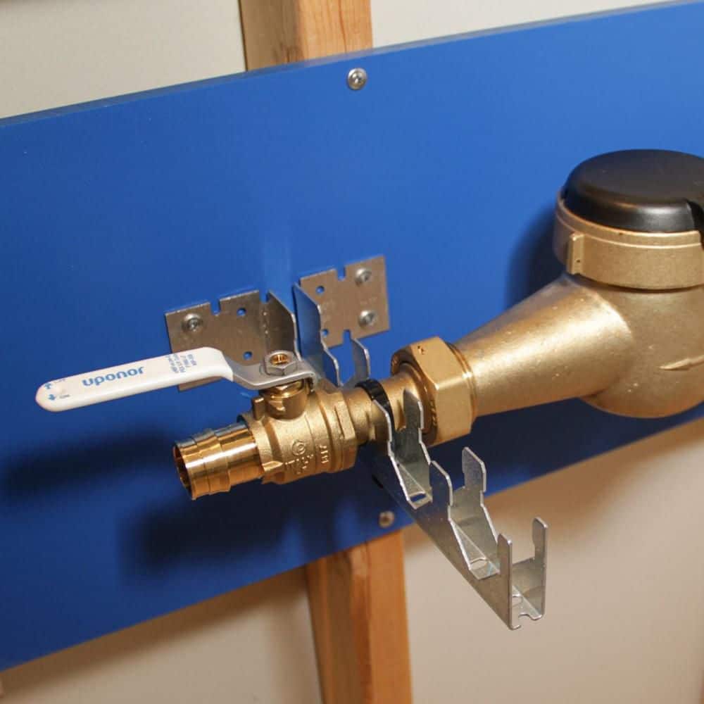 Uponor ProPEX 3/4 in. PEX-A Expansion Barb x 1 in. NPSM Lead-Free Brass Straight Water Meter Valve (3)