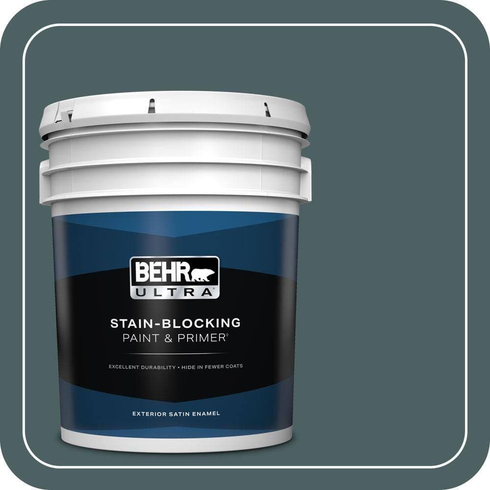 BEHR ULTRA 5 gal. #PPU12-20 Underwater color Satin Enamel Exterior Paint & Primer
