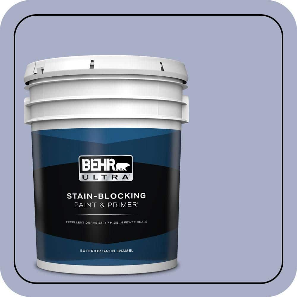BEHR ULTRA 5 gal. #S540-3 Meadow Phlox Satin Enamel Exterior Paint & Primer