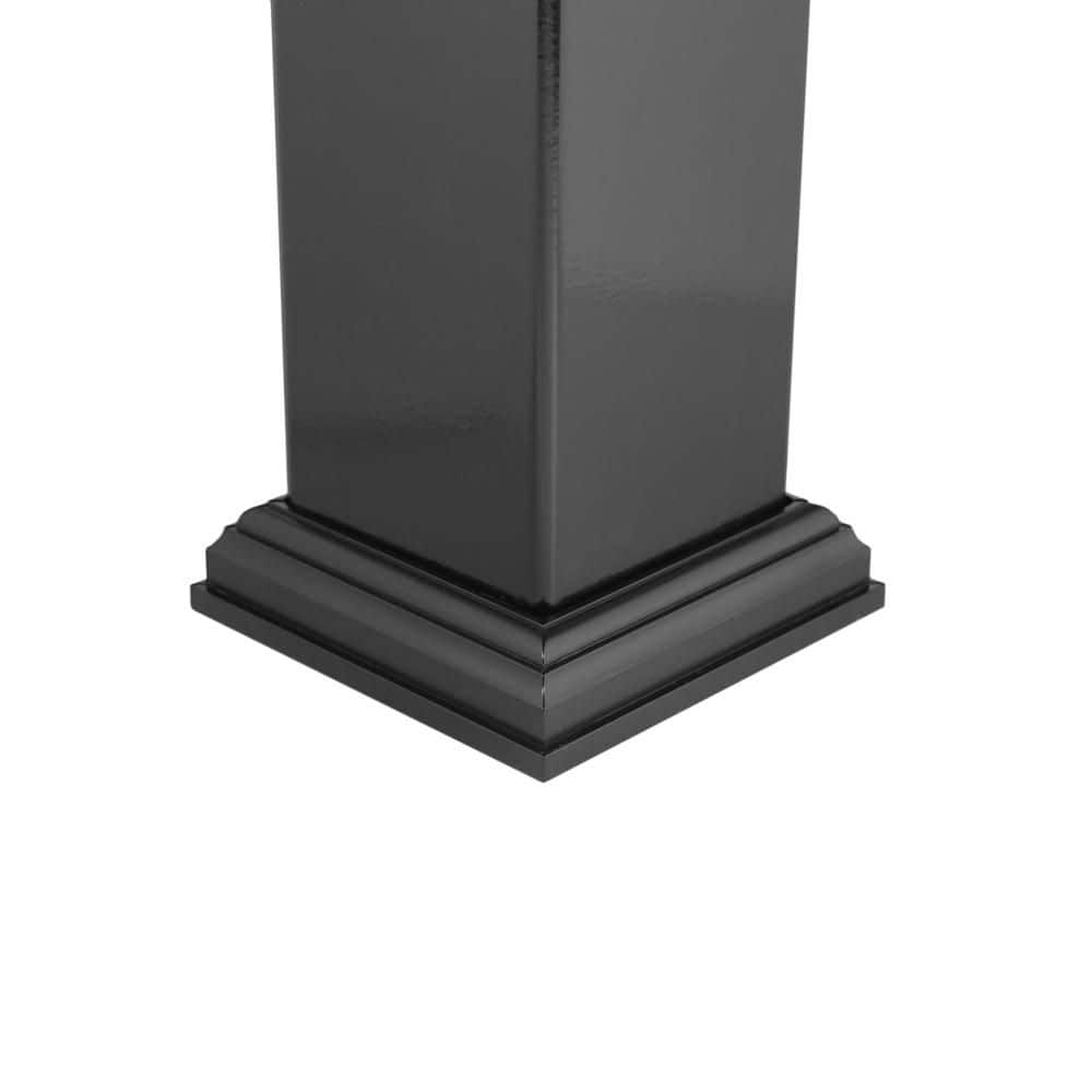 Deckorators 4 in. x 4 in. x 48 in. Black PVC Composite Stair Post Sleeve and Trim Kit (3)