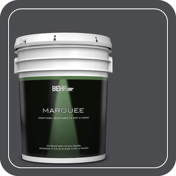 BEHR MARQUEE 5 gal. #N500-7 Night Club Semi-Gloss Enamel Exterior Paint & Primer (2)