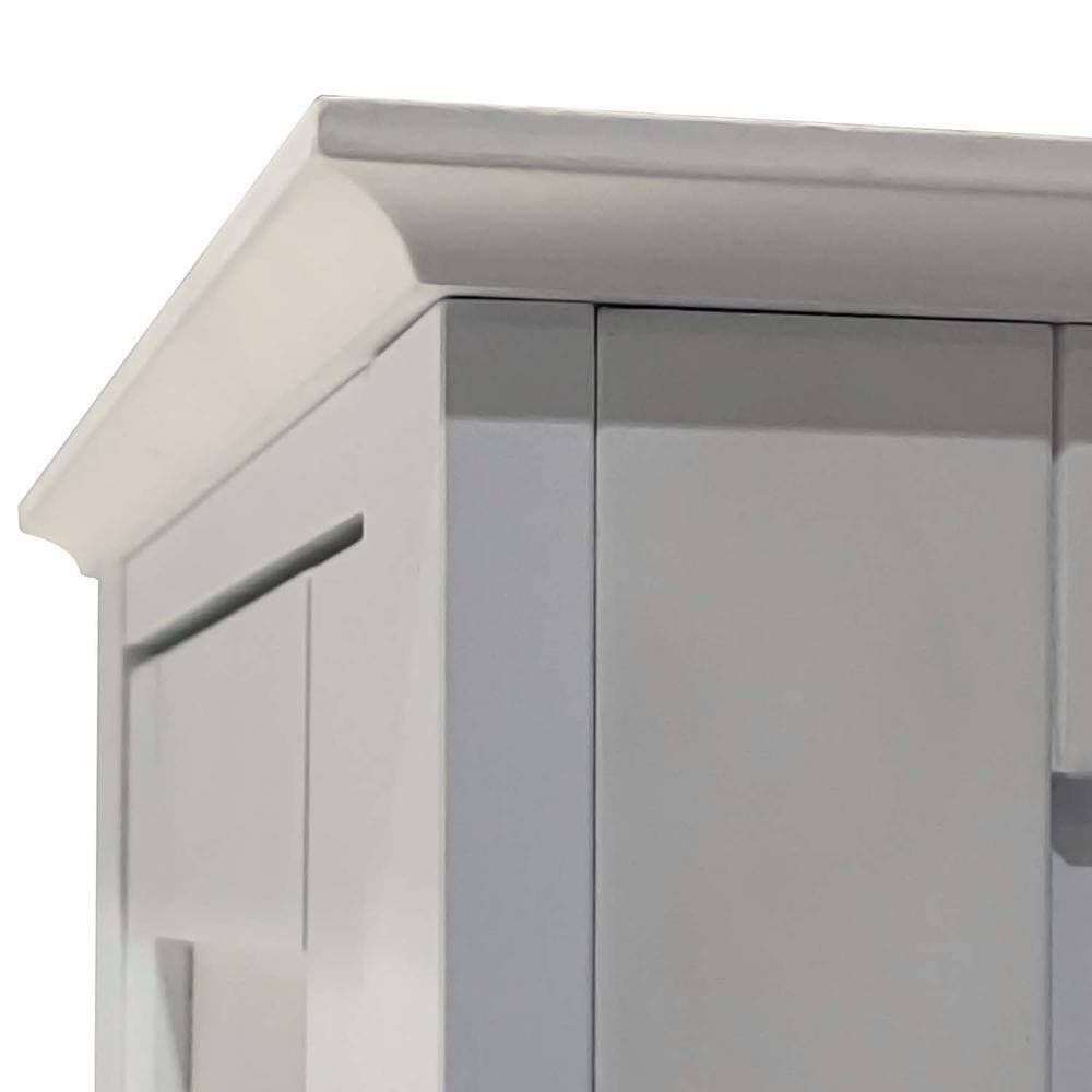 Unbranded 15.35 in. W 15.35 in. D 63 in. H Linen Cabinet with 2 Shutter Doors for Bathroom (3)