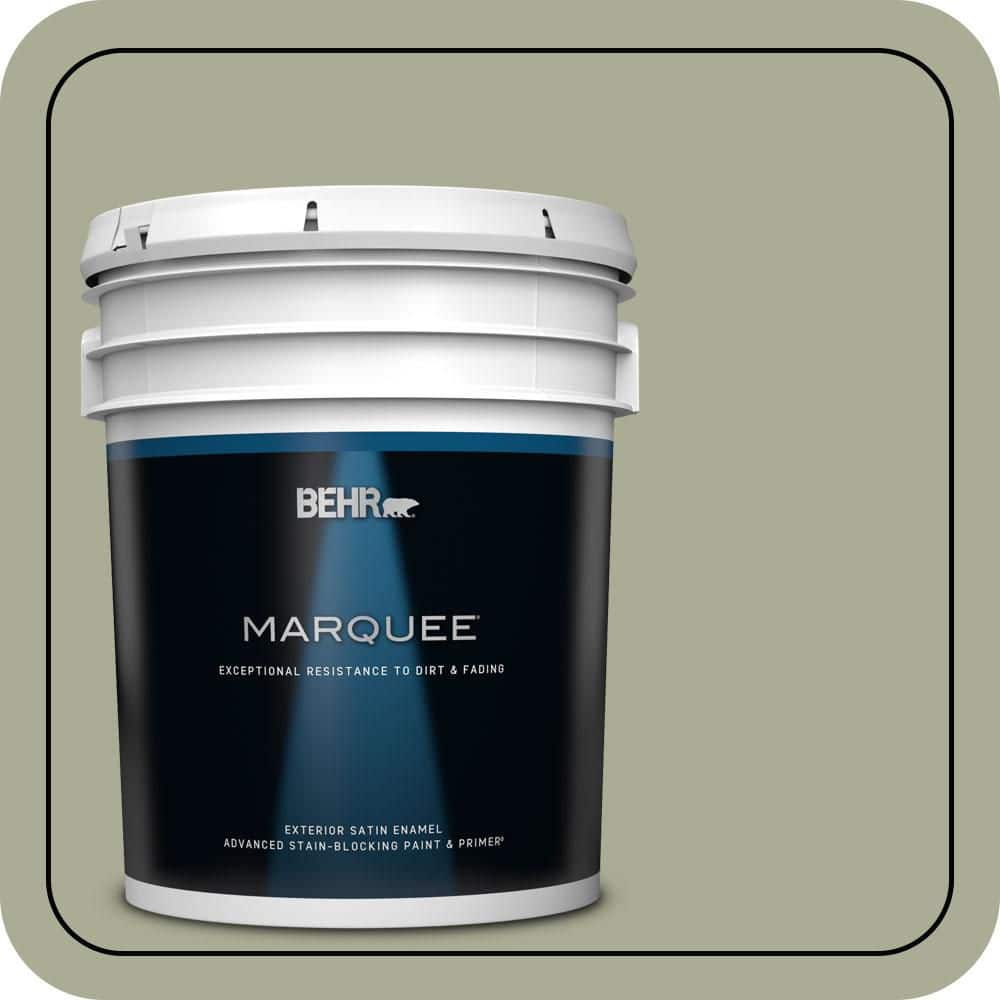 BEHR MARQUEE 5 gal. #S380-4 Bay Water Satin Enamel Exterior Paint & Primer
