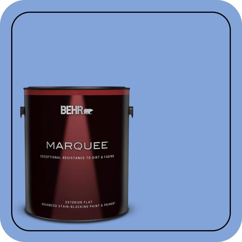 BEHR MARQUEE 1 gal. #P530-4 Periwinkle Flat Exterior Paint & Primer