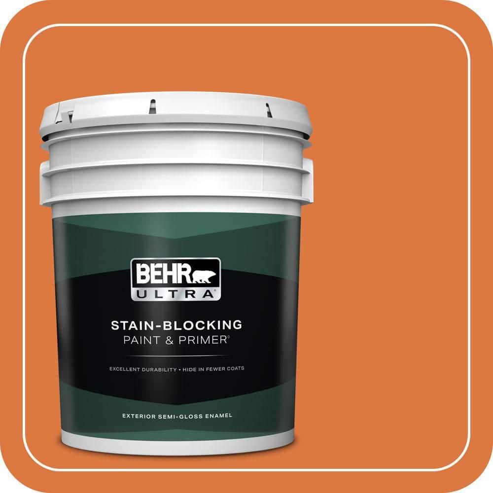 BEHR ULTRA 5 gal. #P210-7 Japanese Koi Semi-Gloss Enamel Exterior Paint & Primer