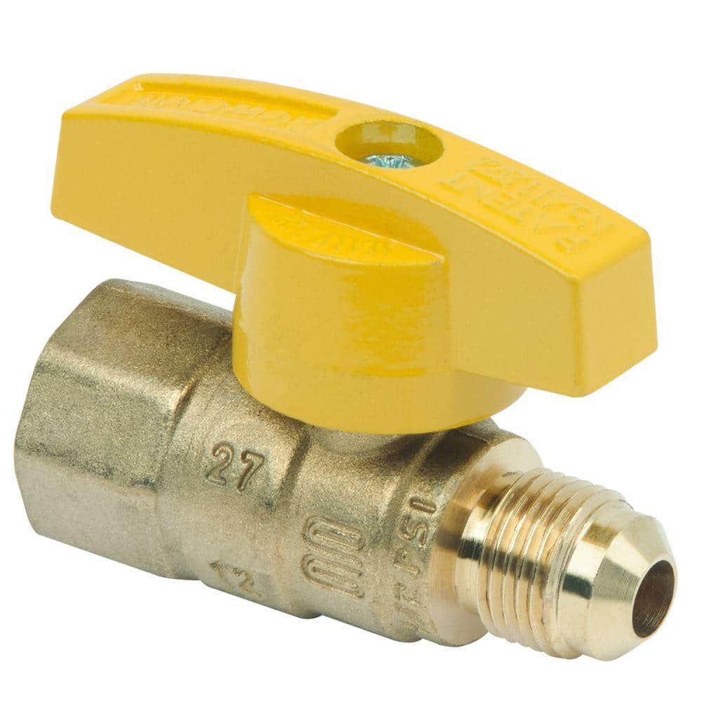 BrassCraft 3/8 in. O.D. Flare x 1/2 in. FIP Gas Ball Valve (2)