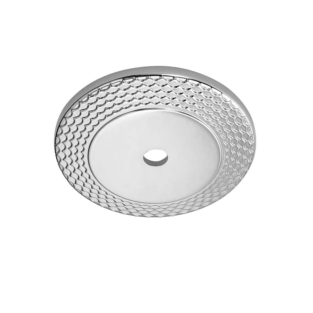 Sumner Street Home Hardware Paris 1-1/2 in. (38 mm) Traditional Polished Nickel Mermaid Scale Cabinet Backplate (3)