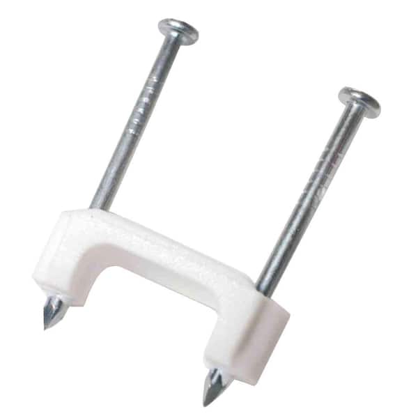 Gardner Bender 1/2 in. Plastic Staple, White (25-Pack) (2)