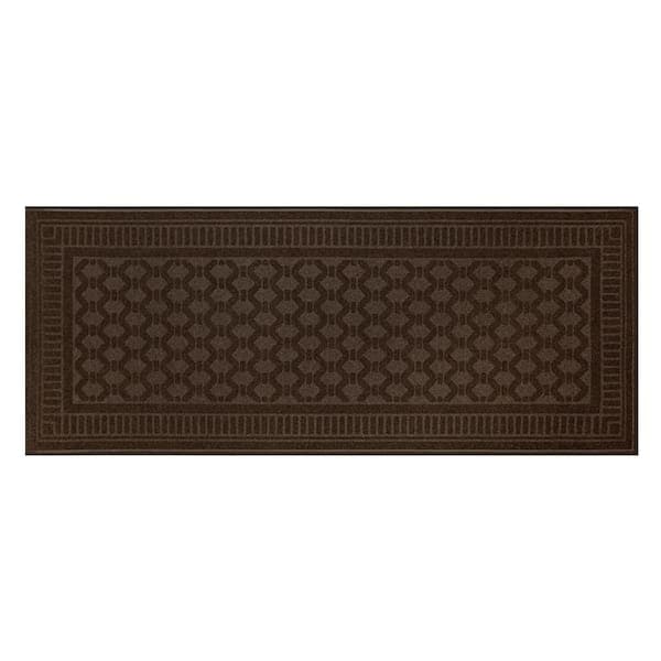 TrafficMaster Embossed Mocha Brown 2 ft. x 5 ft. Indoor Outdoor Door Mat