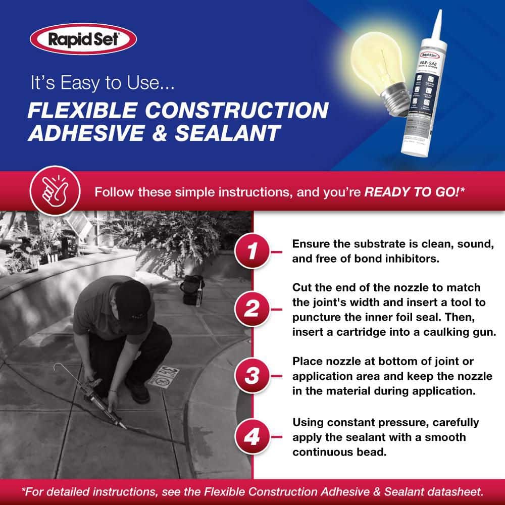 Rapid Set 10.1 fl. oz. Flexible Construction Adhesive (4)