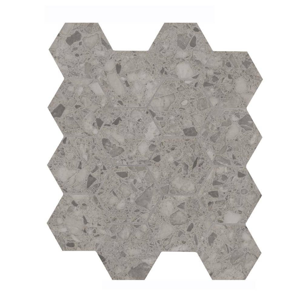 MSI Smoky Terrazzo 12 in. x 12 in. Matte Porcelain Mesh-Mounted Mosaic Floor and Wall Tile (6.72 sq. ft. /Case)