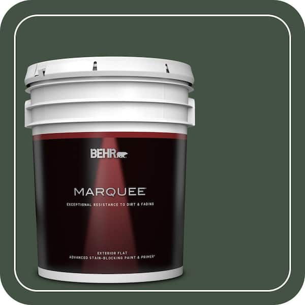 BEHR PREMIUM PLUS #ECC-48-3 Lush Grass Flat Interior/Exterior Paint & Primer Color Sample (4)