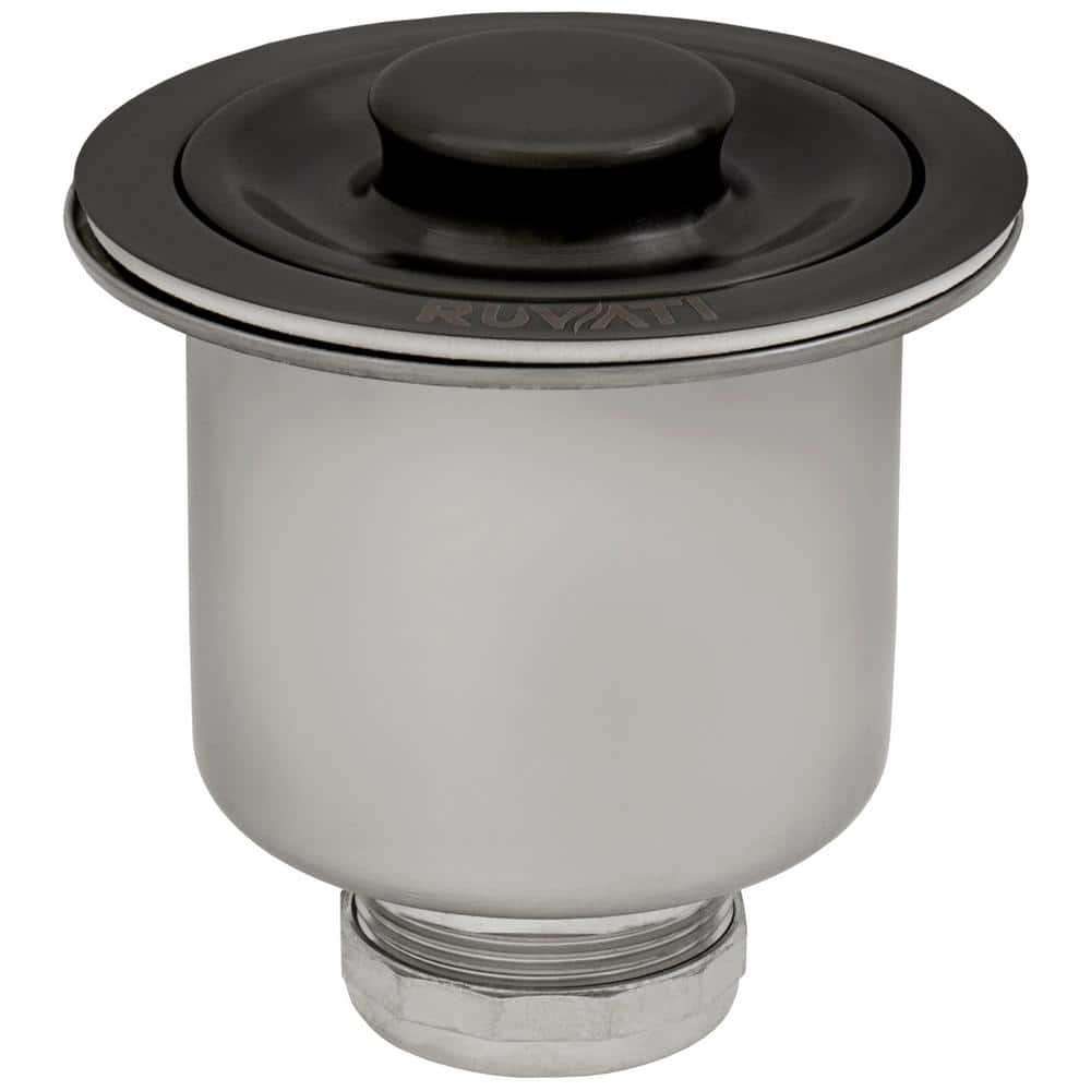 Ruvati 3.5 in. Kitchen Sink Deep Basket Strainer Drain in Gunmetal Black Stainless Steel (2)
