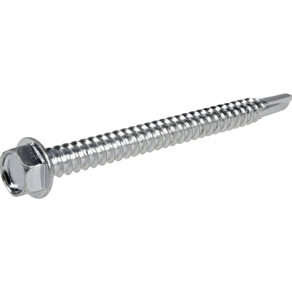 Everbilt #12 2-1/2 in. External Hex Flange Hex-Head Self-Drilling Screws (1 lb.-Pack) (1)
