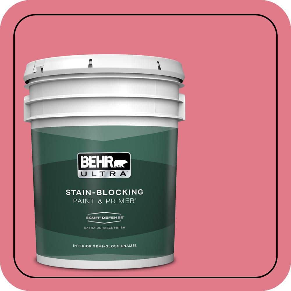 BEHR ULTRA 5 gal. #P150-4 Hot Gossip Extra Durable Semi-Gloss Enamel Interior Paint & Primer