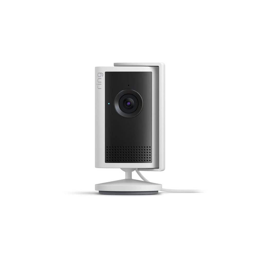 Ring Indoor Cam Plus - Plug-In Retinal 2K Security Camera, 4x Enhanced Zoom, Low-Light Sight Color Night Vision, White