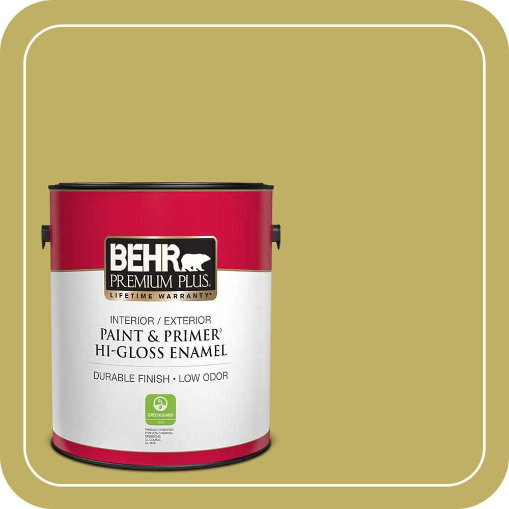 BEHR PREMIUM PLUS 1 gal. #PPU9-06 Riesling Grape Hi-Gloss Enamel Interior/Exterior Paint & Primer