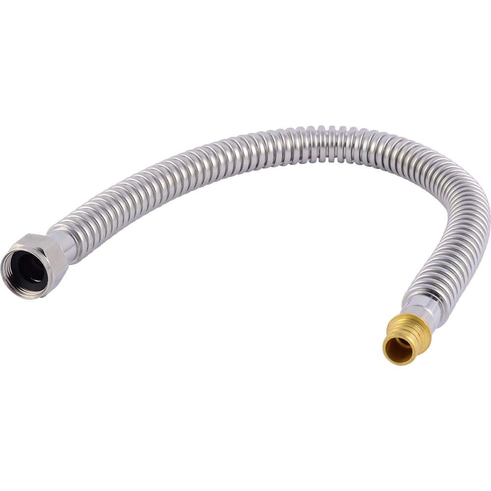 SharkBite 3/4 in. Crimp x 3/4 in. FIP x 24 in. Corrugated Stainless Steel Water Heater Connector (1)