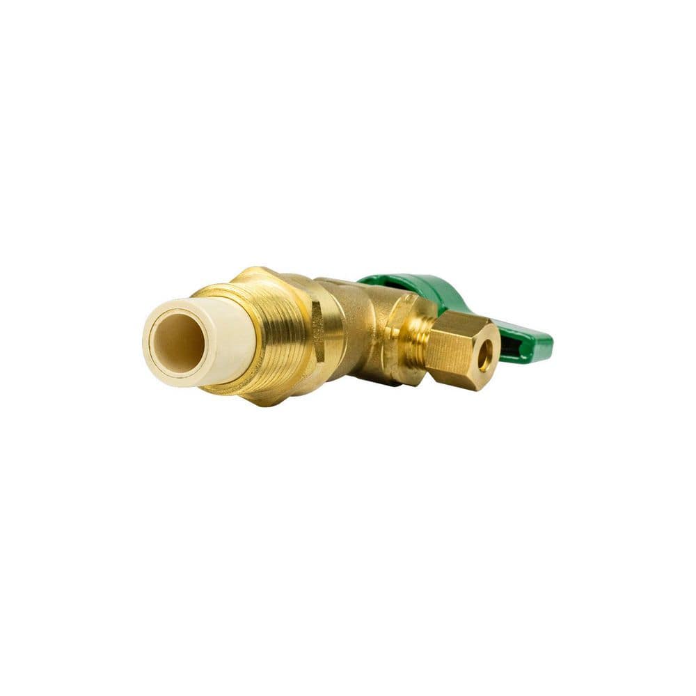BrassCraft 1/2 in. NOM CPVC x 1/4 in. Compression with 1/4 Turn Brass Ball Valve (3)