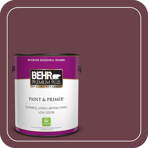 BEHR PREMIUM PLUS #110D-7 Vin Rouge Enamel Low Odor & Primer (2)