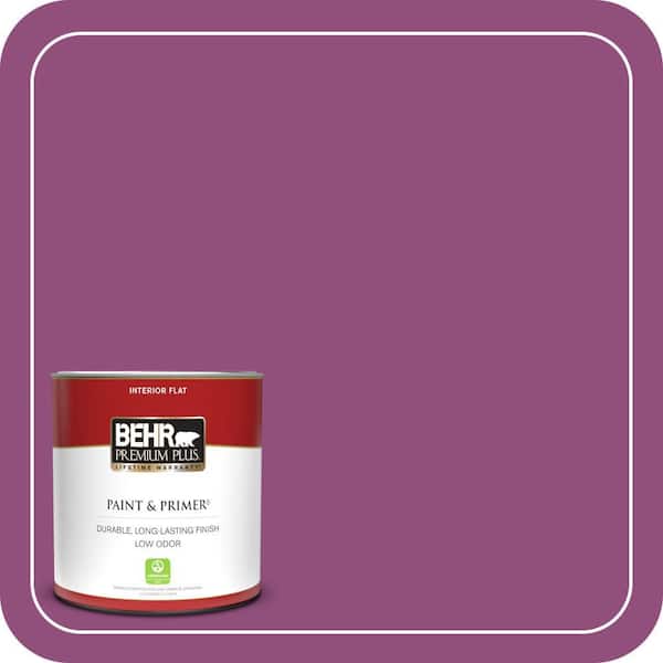 BEHR PREMIUM PLUS 1 qt. #P110-7 XOXO Flat Low Odor Interior Paint & Primer (2)