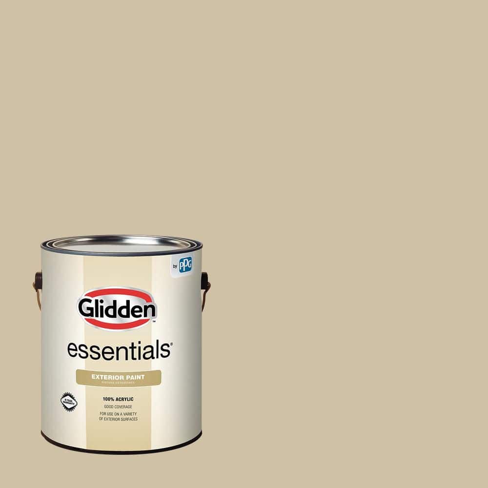 Glidden Essentials 1 gal. PPG1101-3 Stylish Flat Exterior Paint