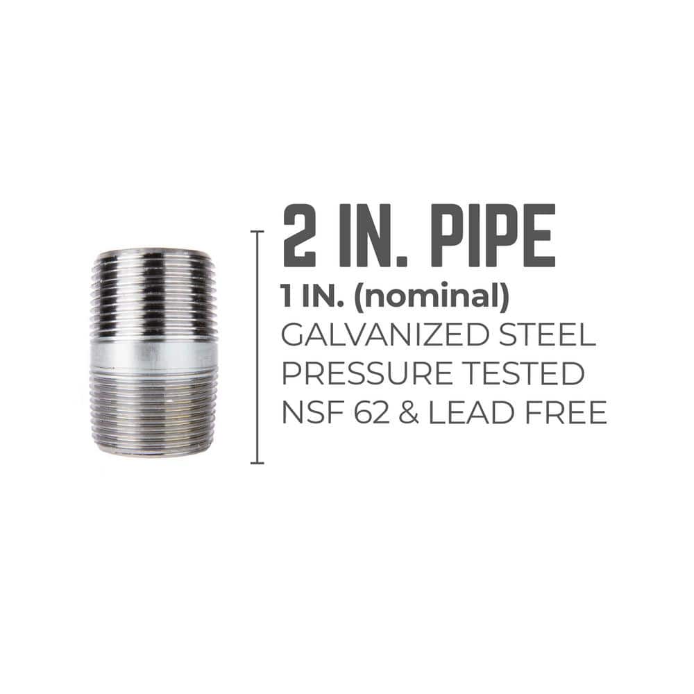 STZ 1 in. x 2 in. Galvanized Steel Nipple (2)