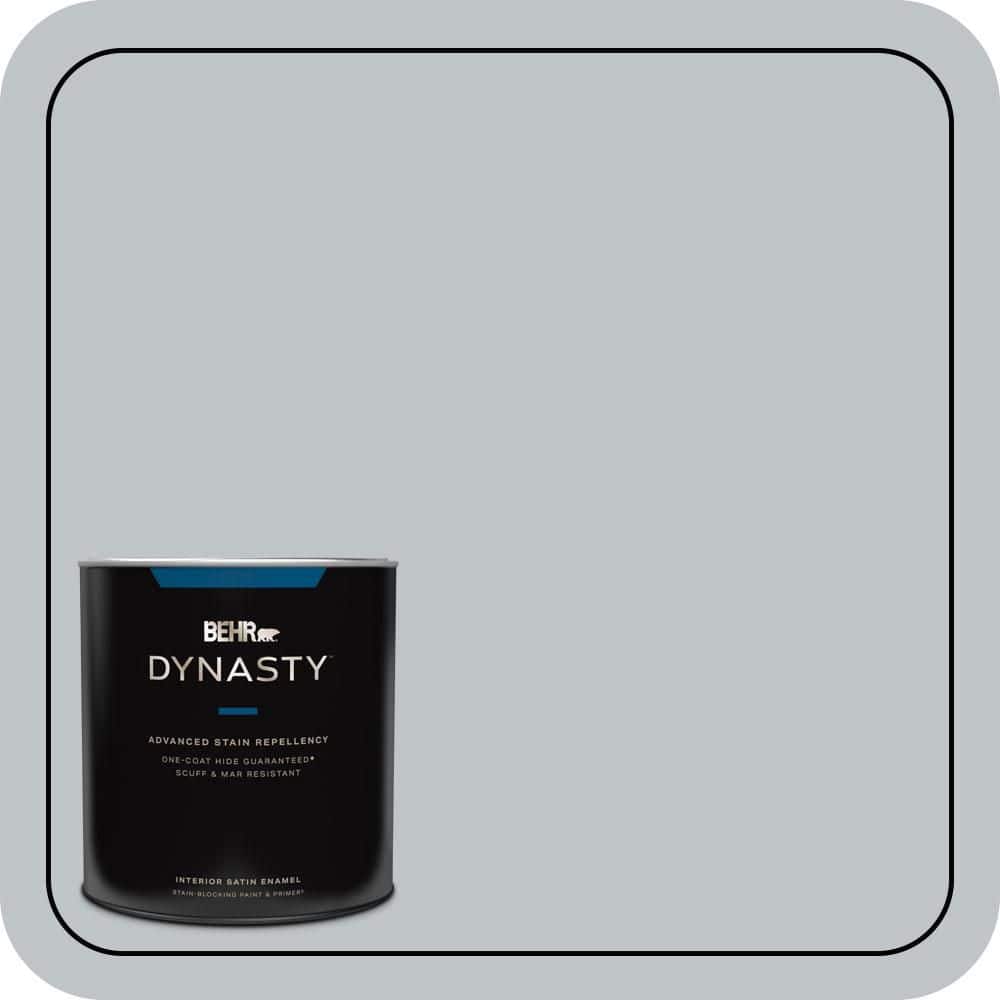 BEHR DYNASTY 1 qt. #N510-2 Galactic Tint Satin Enamel Interior Stain-Blocking Paint and Primer
