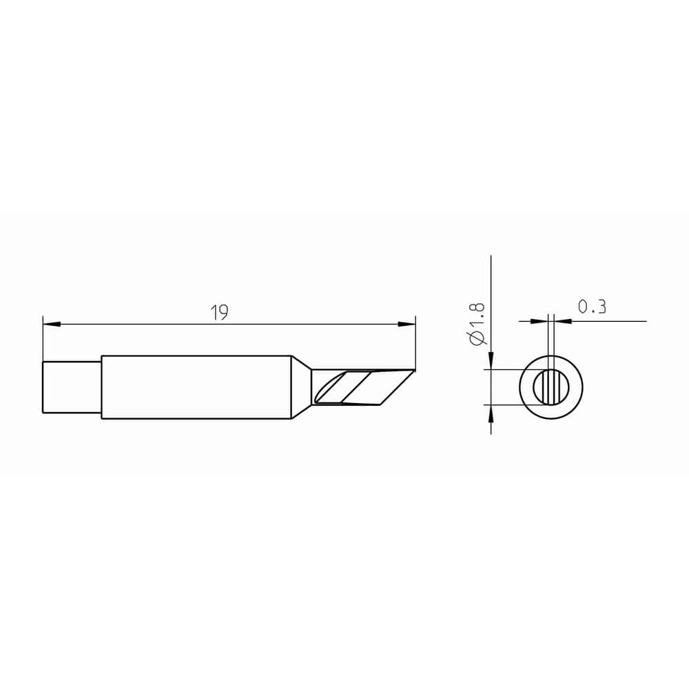 Weller RTMS Micro Soldering Tip, Knife 2.5 mm (2)