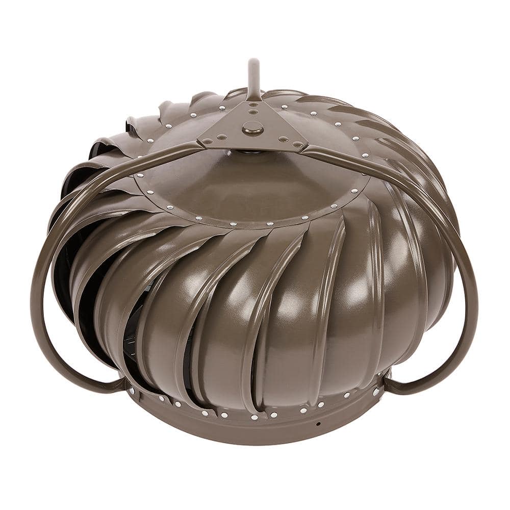 Master Flow 12 in. Weathered Wood Galvanized Externally Braced Dual-Bearing Wind Turbine (4)