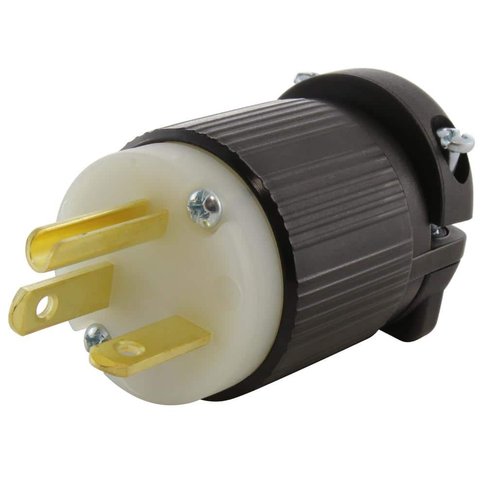 AC WORKS 20 Amp 250-Volt NEMA 6-20P 3-Prong Industrial Grade Have Duty Male Plug (1)