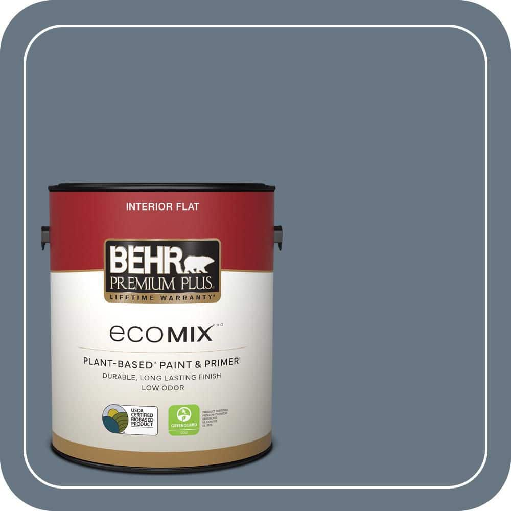 BEHR PREMIUM PLUS 1 gal. #MQ5-19 Hypnotic Flat EcoMix Plant-Based Interior Paint & Primer (1)